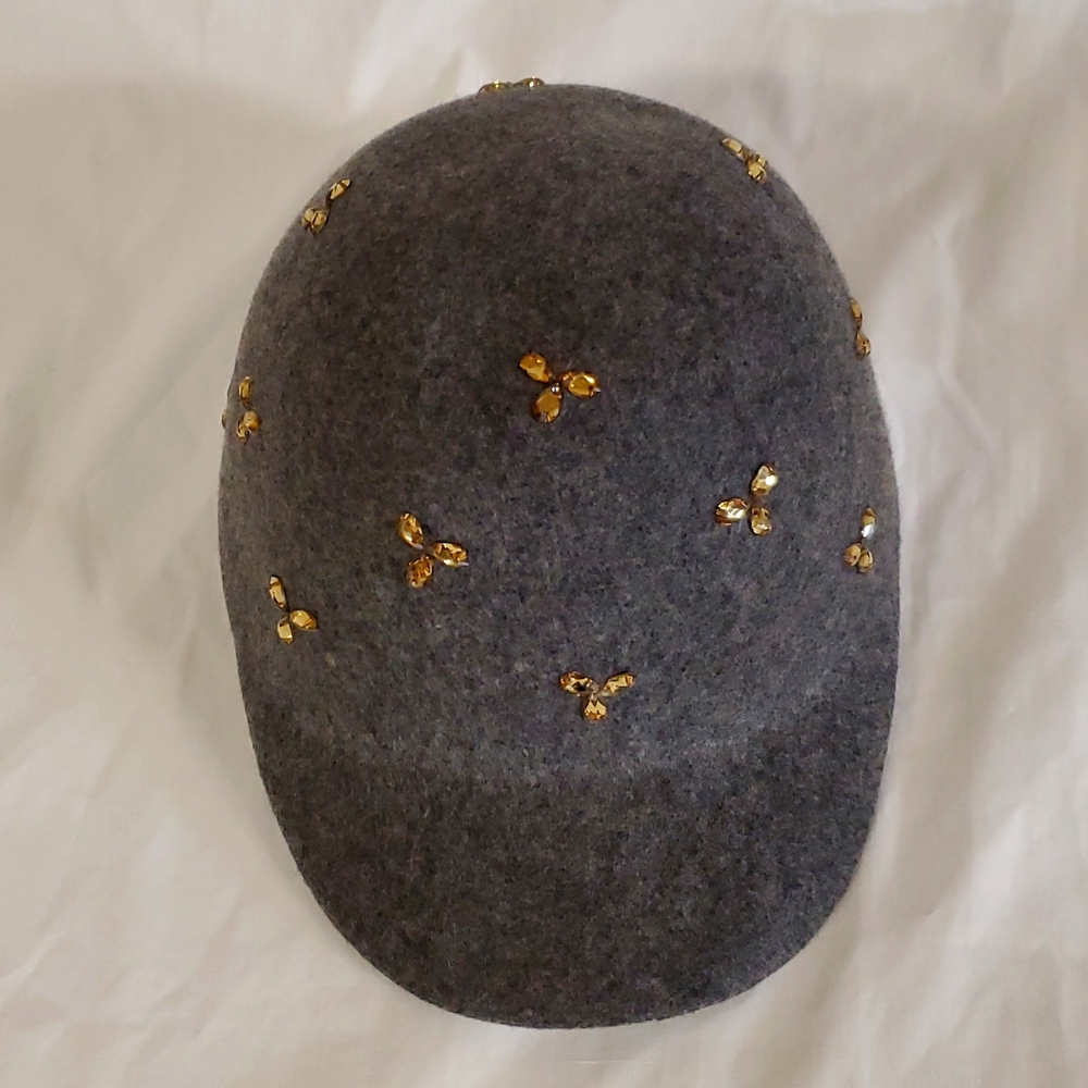Medium 56 H & M 100 %Wool Gray Fashion Cap - Picture 2 of 5